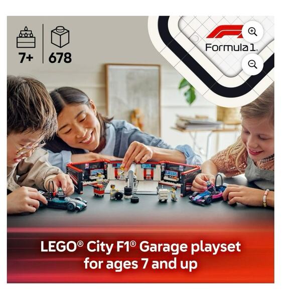 LEGO City F1 Garage w/ Mercedes-AMG & Alpine Cars Set 60444 - Picture 3 of 5